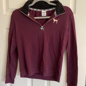 Name brand PINK quarter zip up.